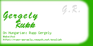 gergely rupp business card